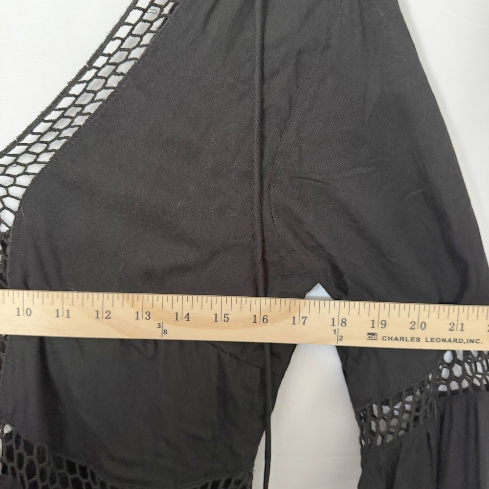 Forever 21 Salt Canyon Women's Medium Black Mini Dress Boho Crochet Festival NWT - Picture 5 of 9